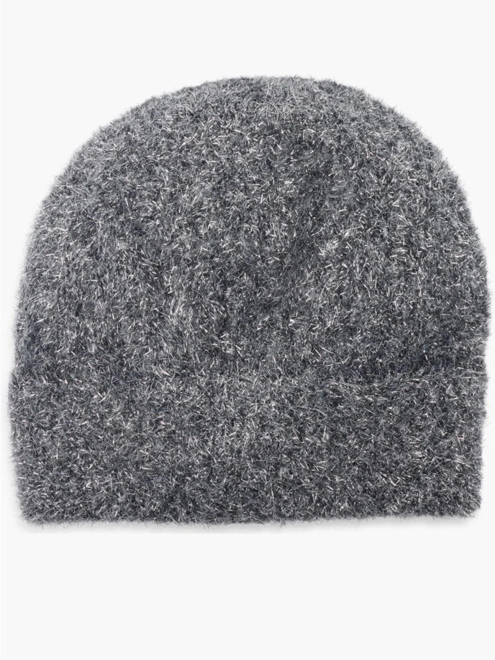 AllSaints Metallic Eyelash Knit Beanie in Collegiate Blue NWT